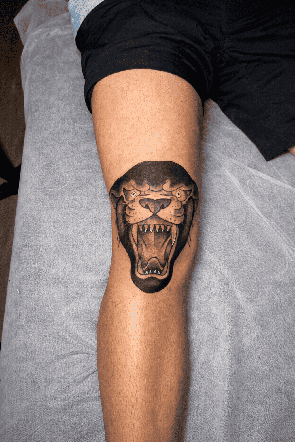 Custom tattoo sleeve - blackwork tattoo Venice Beach