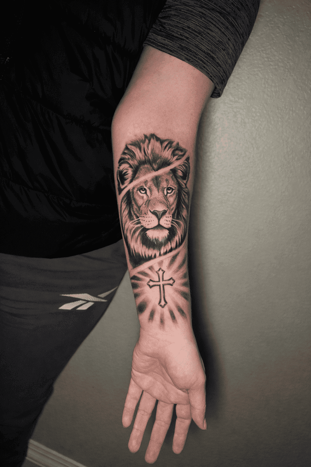 Black and grey botanical tattoo - tattoo artist near Venice Beach