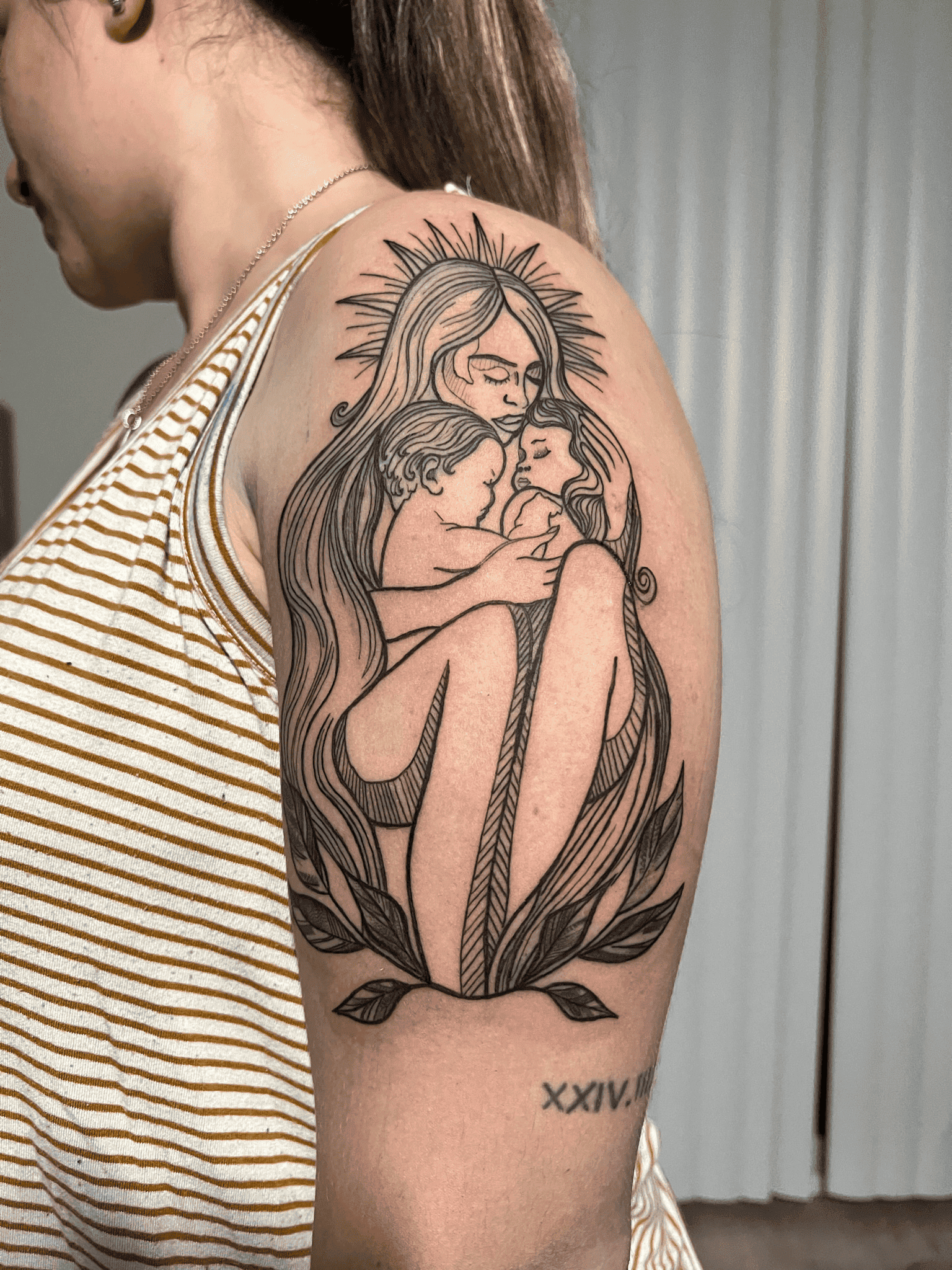 Custom tattoo piece - Brazilian fine line artist Los Angeles