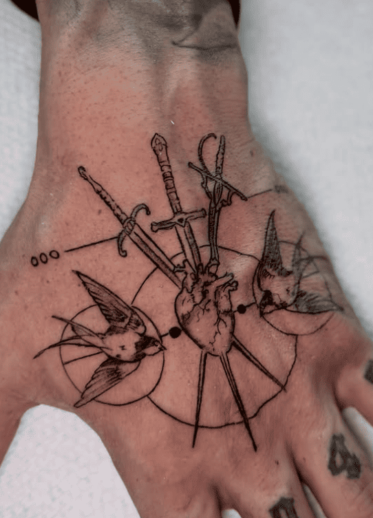 Fine line minimalist tattoo - custom ink Venice Beach California